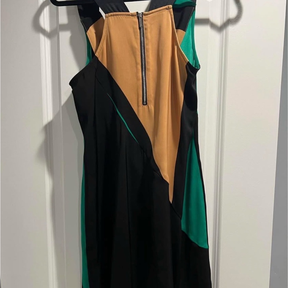 Calvin Klein Green, Black, and Tan Midi Dress - Picture 2 of 3